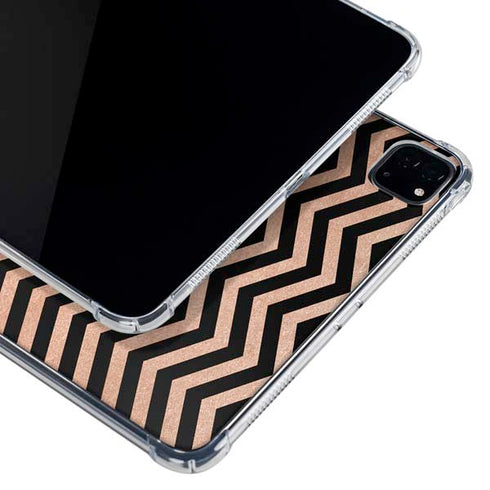 Rose Gold Chevron Split iPad Pro 11in (2024) Clear Case
